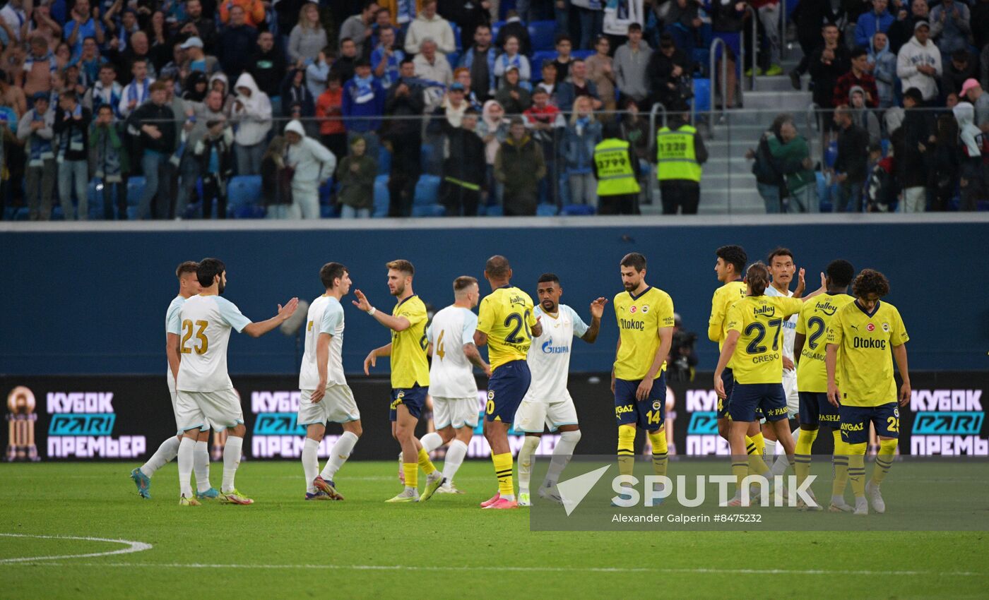 Russia Soccer PARI Premier Cup Zenit - Fenerbahce