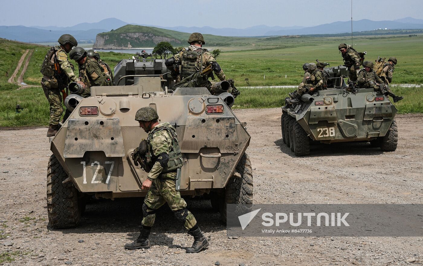 Russia Navy Marines Drills