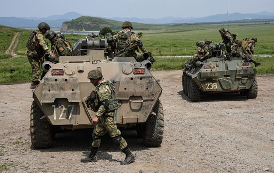 Russia Navy Marines Drills