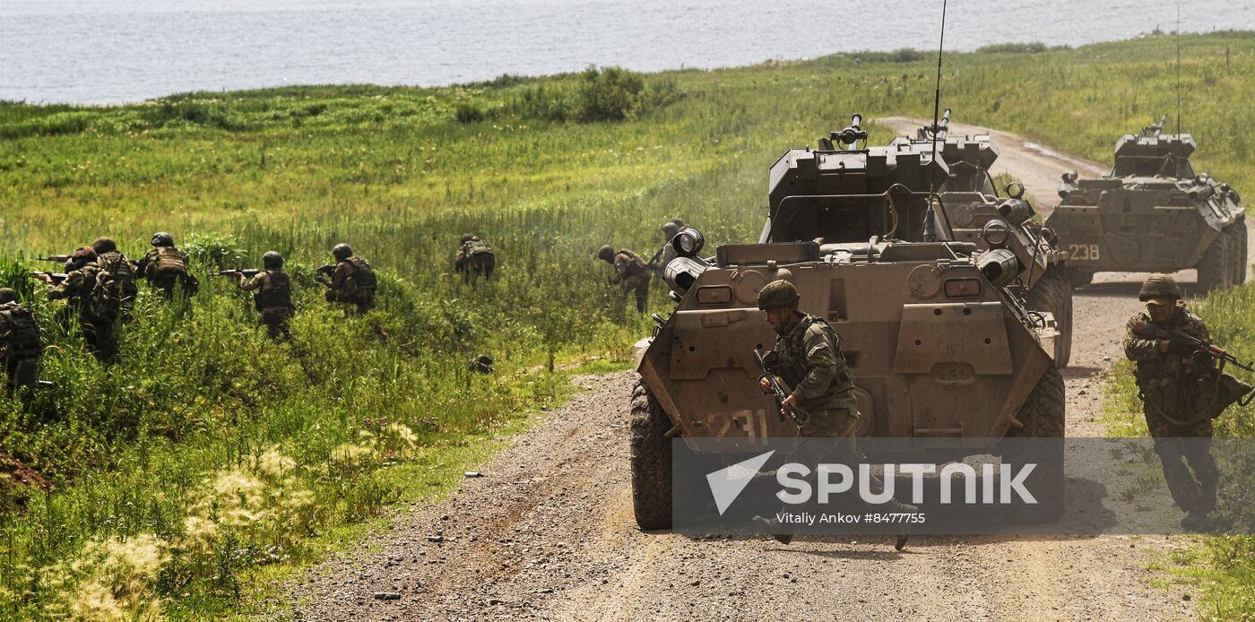 Russia Navy Marines Drills