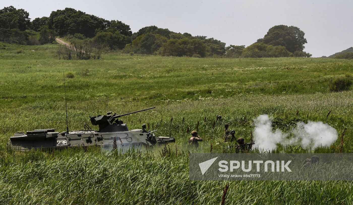 Russia Navy Marines Drills