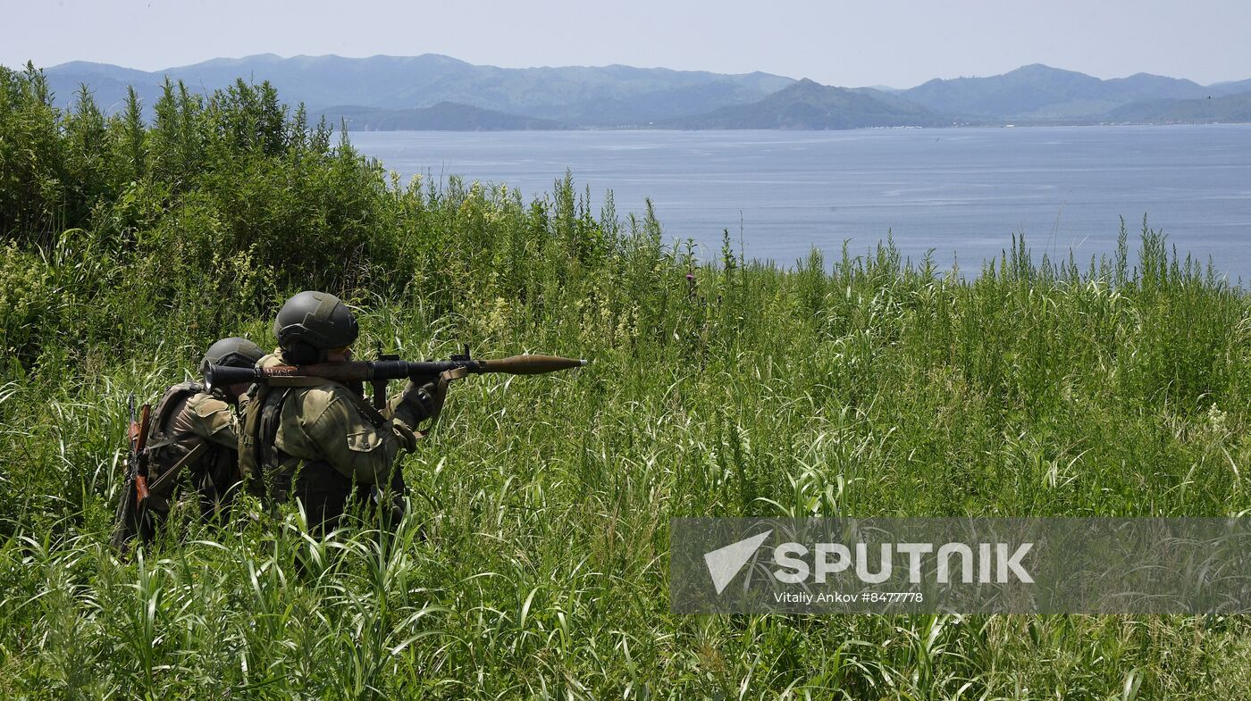 Russia Navy Marines Drills