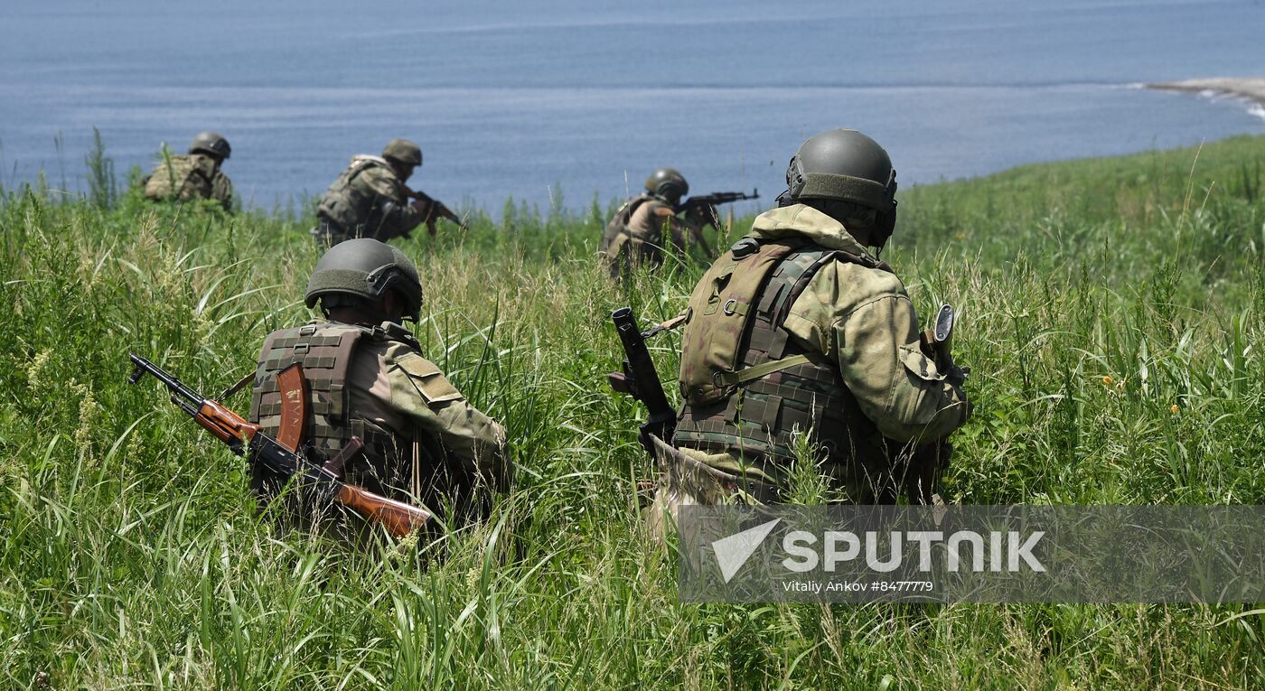 Russia Navy Marines Drills