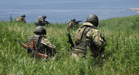 Russia Navy Marines Drills