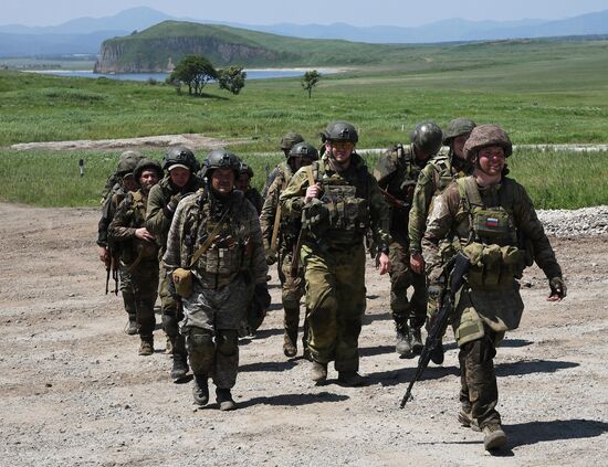 Russia Navy Marines Drills