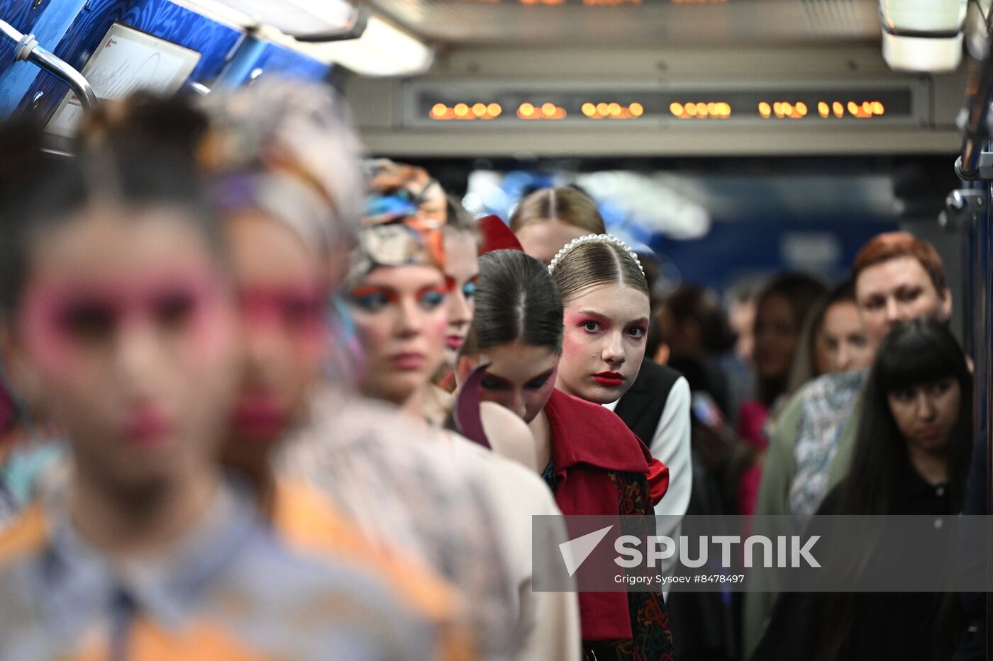 Russia Moscow Metro Themed Train