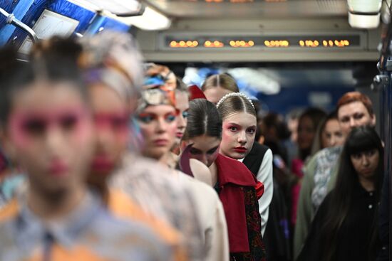 Russia Moscow Metro Themed Train