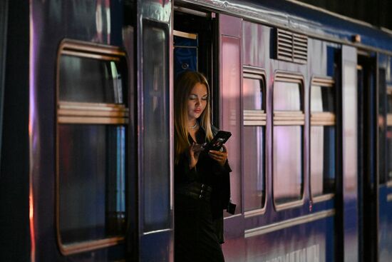 Russia Moscow Metro Themed Train