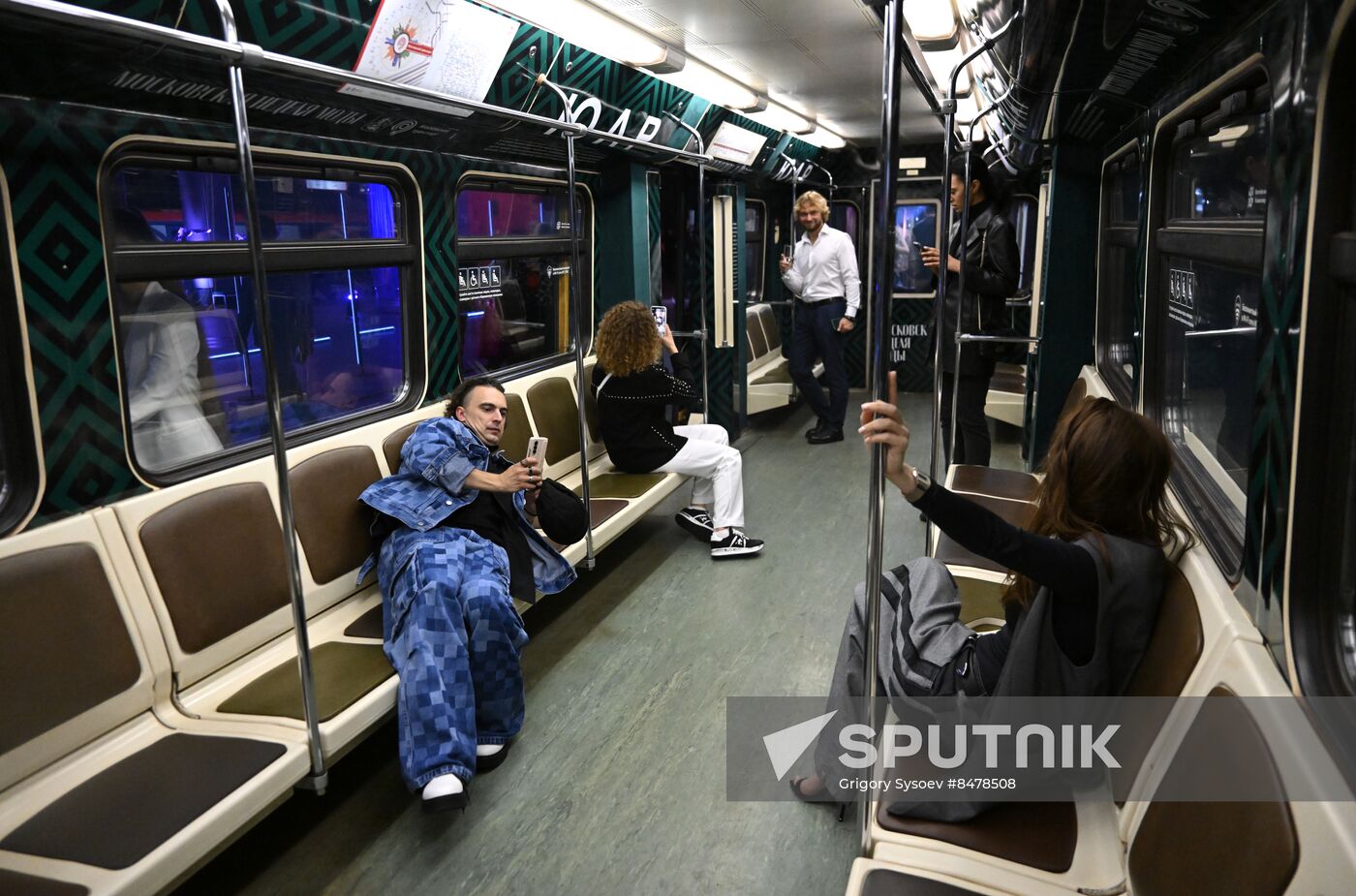 Russia Moscow Metro Themed Train