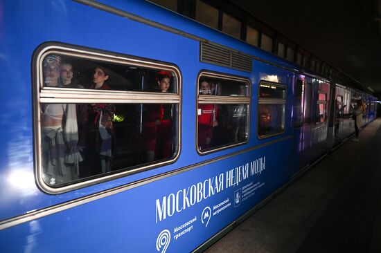 Russia Moscow Metro Themed Train