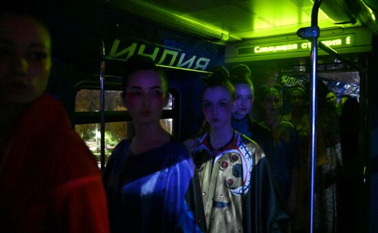 Russia Moscow Metro Themed Train