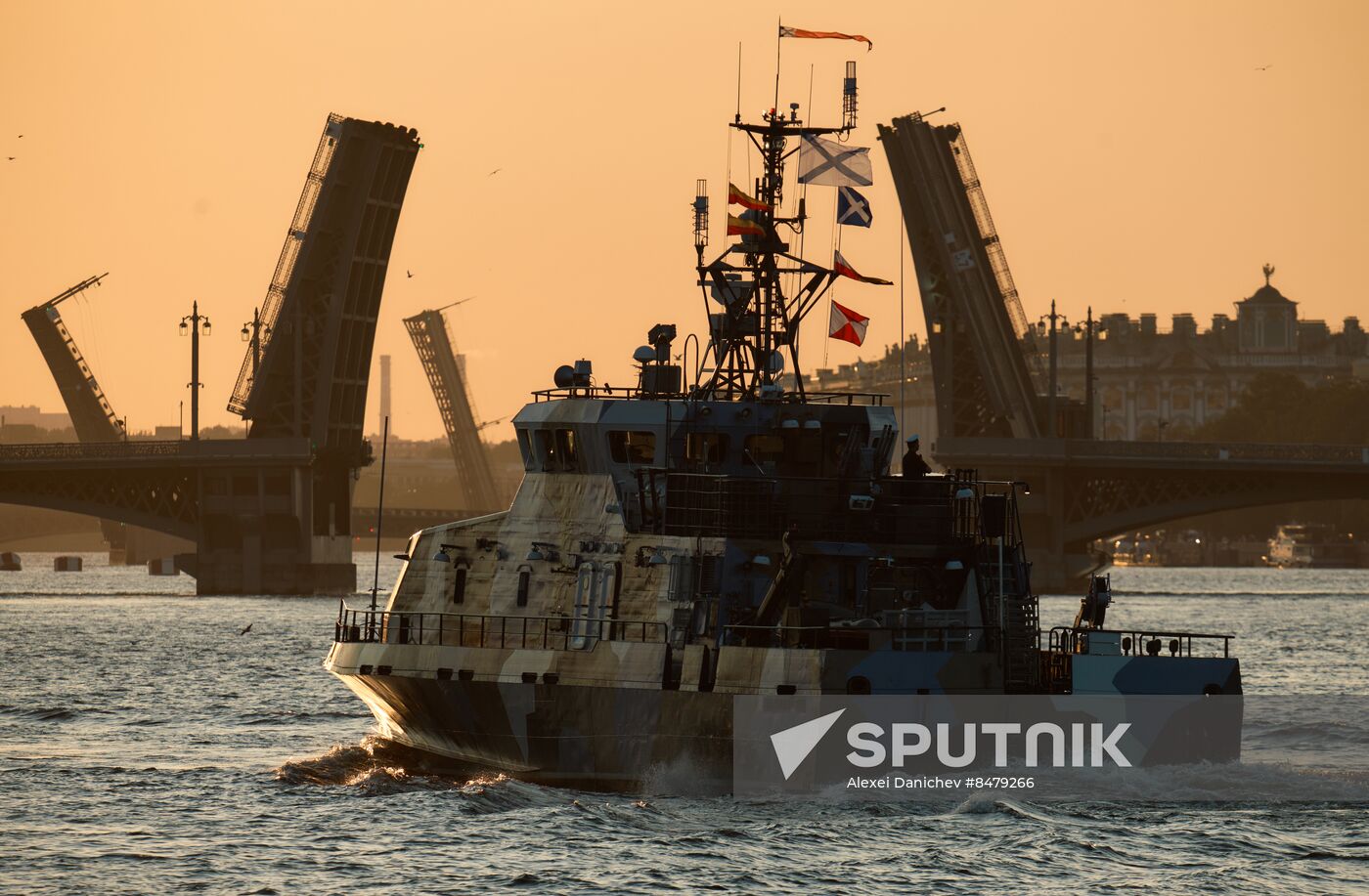 Russia Navy Day Rehearsal