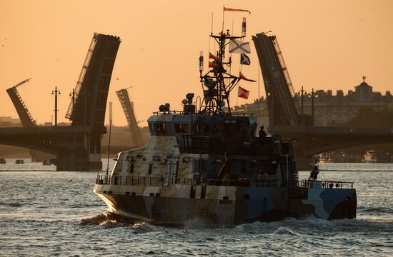 Russia Navy Day Rehearsal