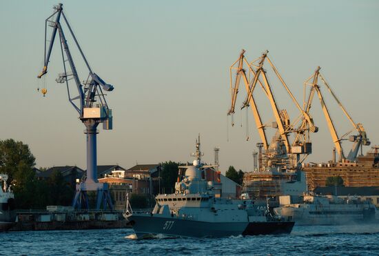 Russia Navy Day Rehearsal