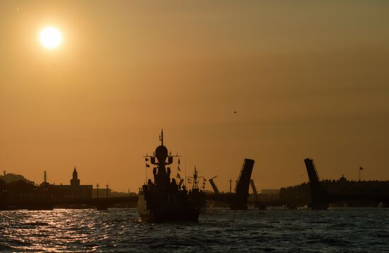 Russia Navy Day Rehearsal