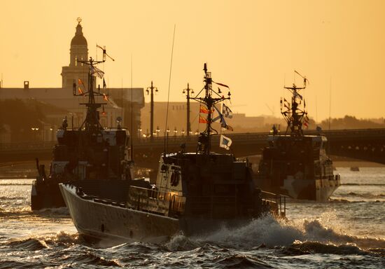 Russia Navy Day Rehearsal