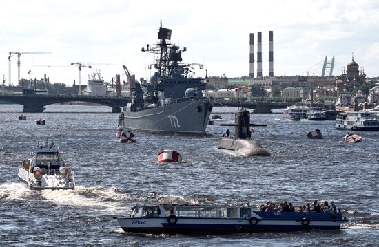 Russia Navy Day Preparations