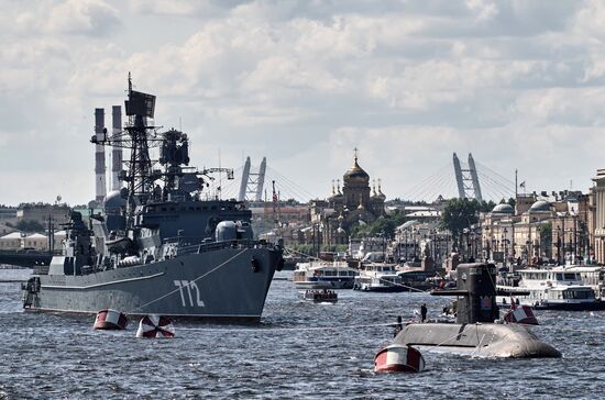 Russia Navy Day Preparations