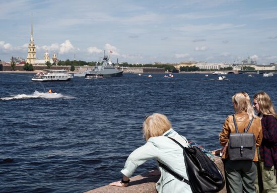 Russia Navy Day Preparations