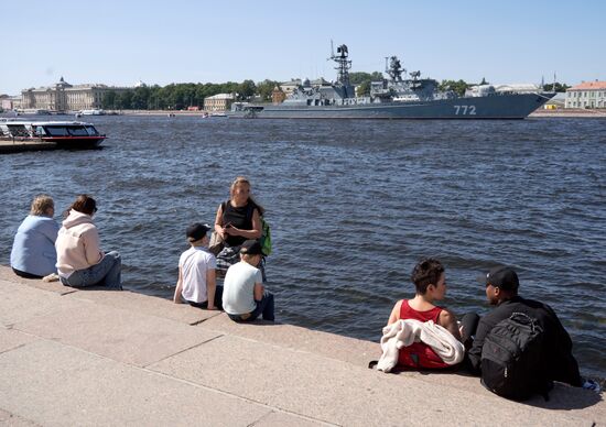 Russia Navy Day Preparations