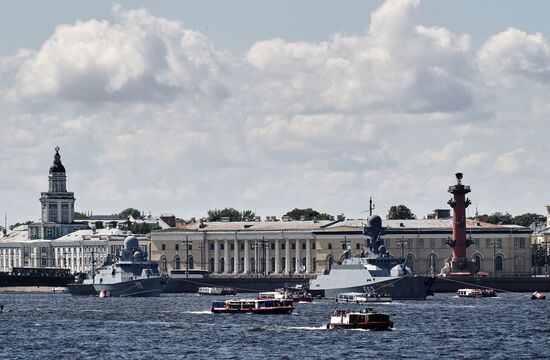 Russia Navy Day Preparations
