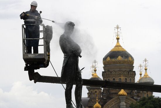 Russia Navy Day Preparations