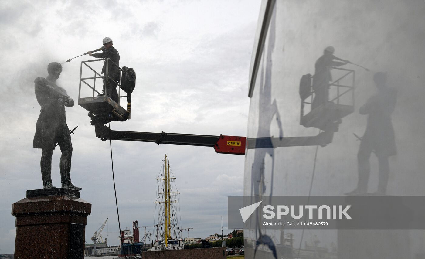 Russia Navy Day Preparations