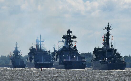 Russia Navy Day Parade Rehearsal