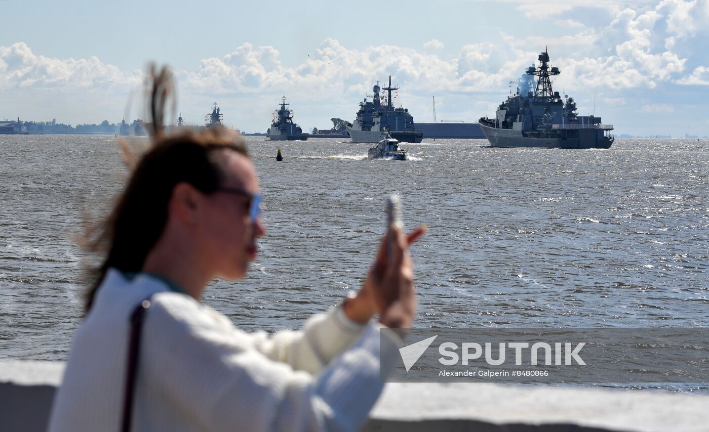 Russia Navy Day Parade Rehearsal