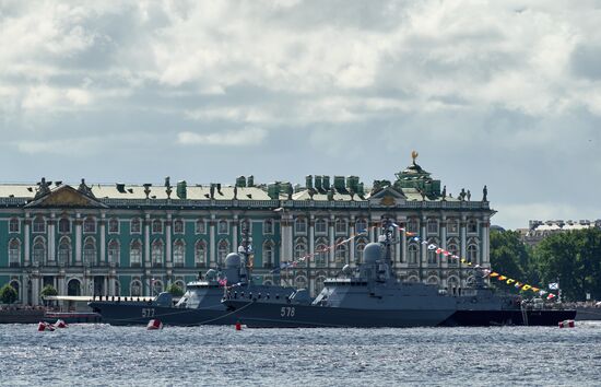 Russia Navy Day Parade Rehearsal