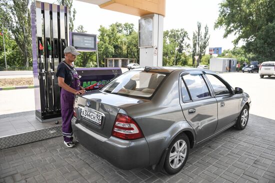 Russia Zaporizhzhia Region Petrol Station