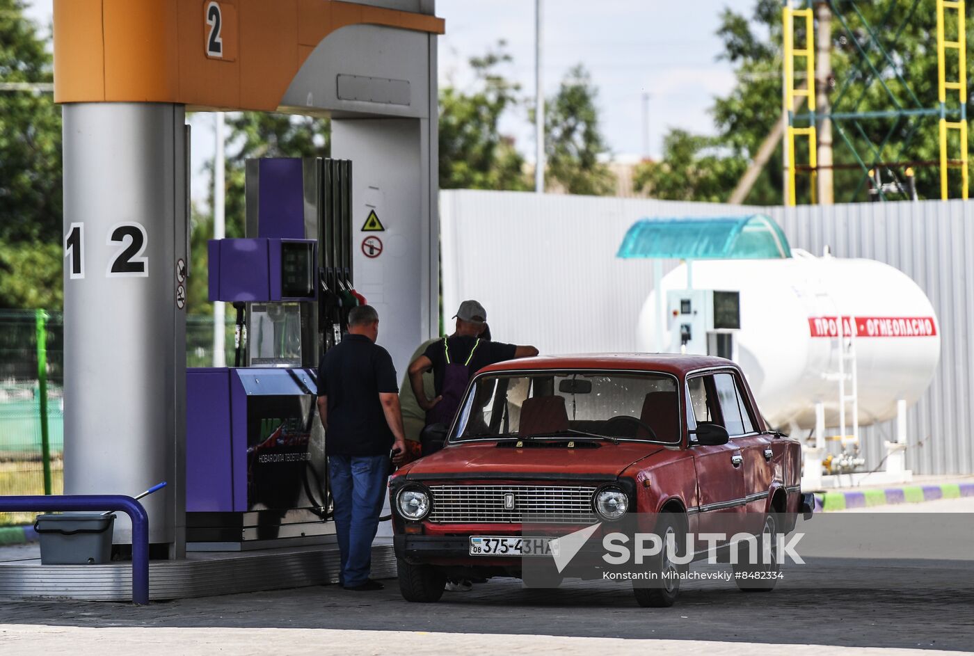 Russia Zaporizhzhia Region Petrol Station