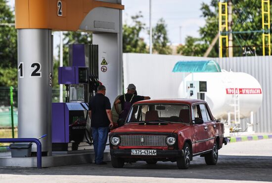 Russia Zaporizhzhia Region Petrol Station