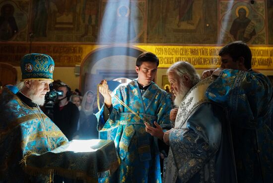 Russia Religion Kazan God Mother Icon Feast Patriarch