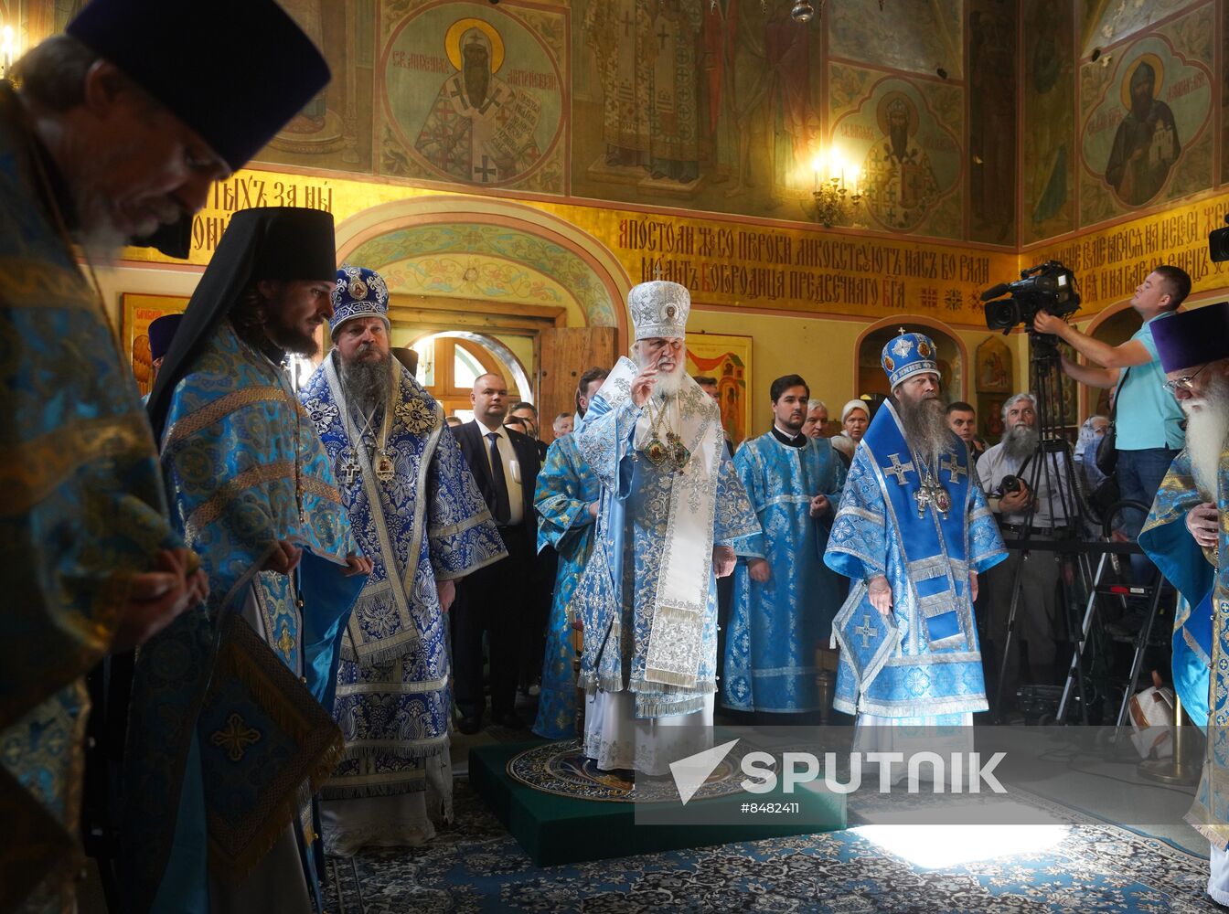 Russia Religion Kazan God Mother Icon Feast Patriarch