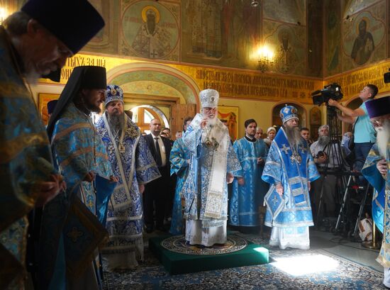 Russia Religion Kazan God Mother Icon Feast Patriarch
