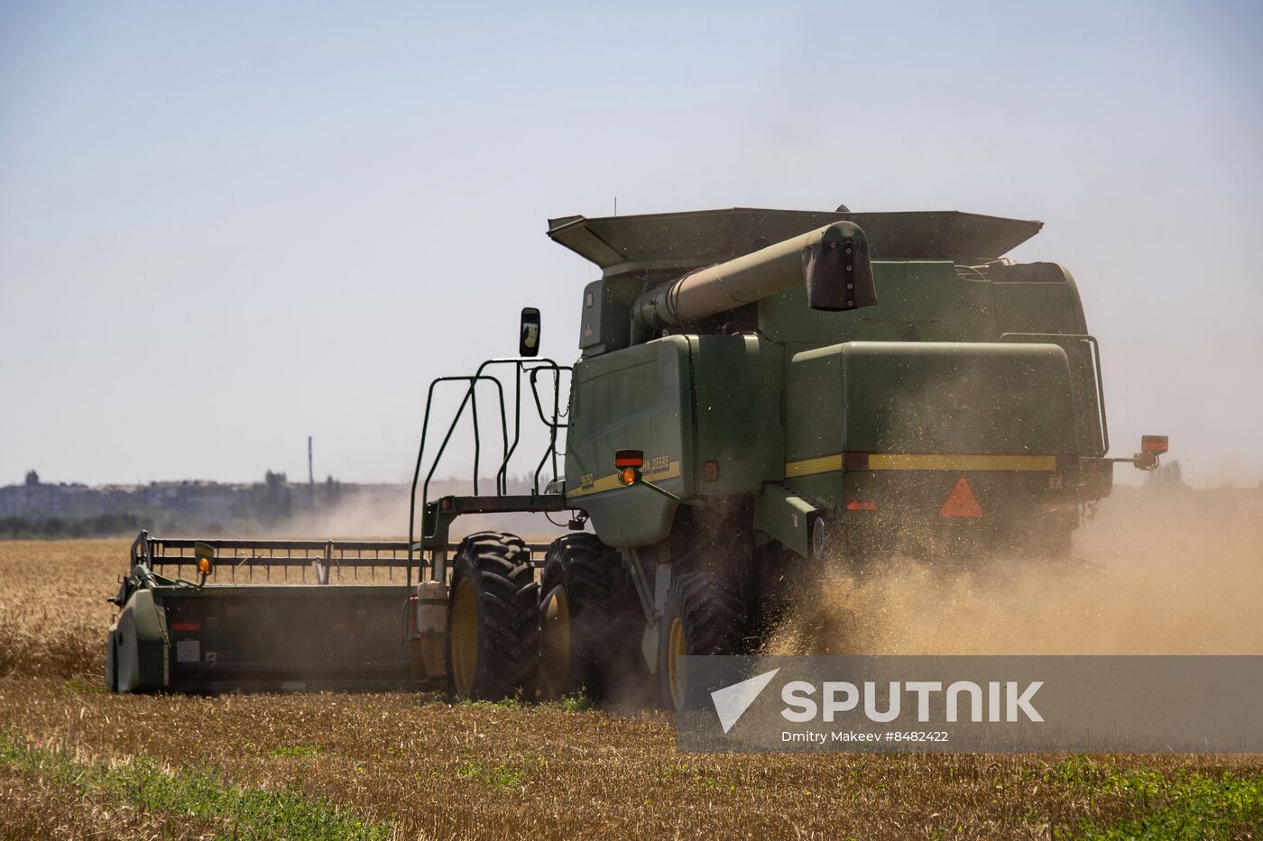 Russia Kherson Region Wheat Harvesting