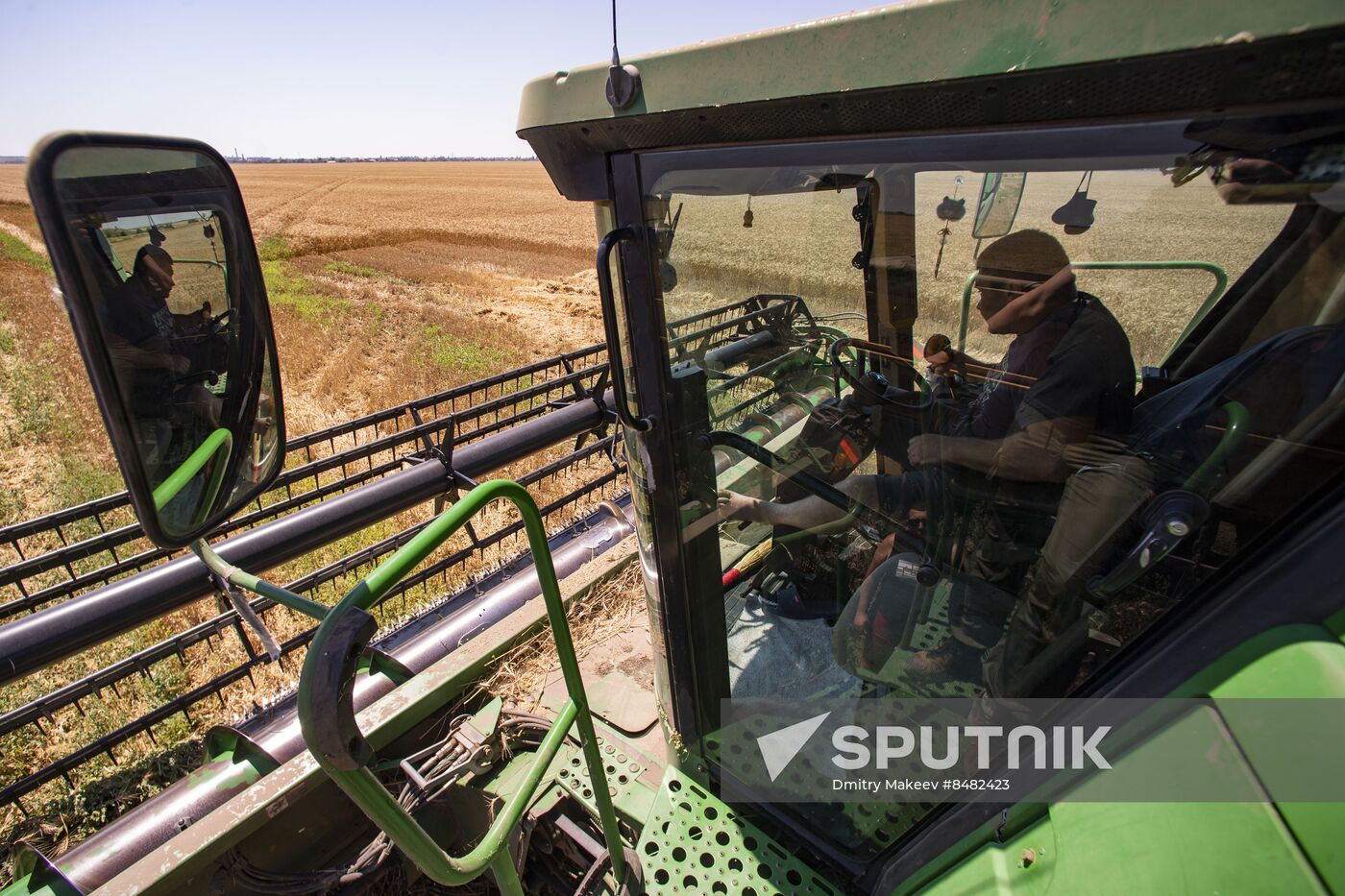 Russia Kherson Region Wheat Harvesting