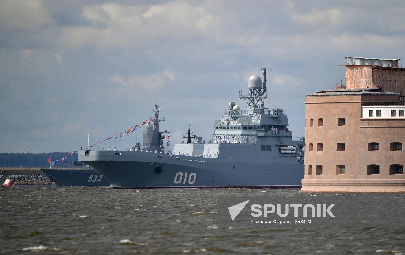 Russia Navy Day Parade Rehearsal