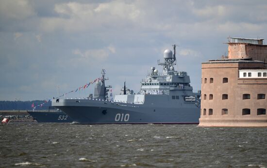 Russia Navy Day Parade Rehearsal