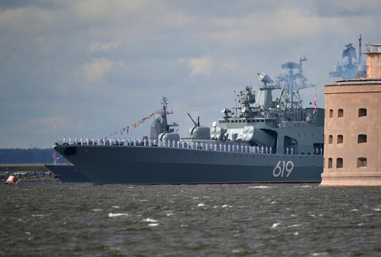 Russia Navy Day Parade Rehearsal