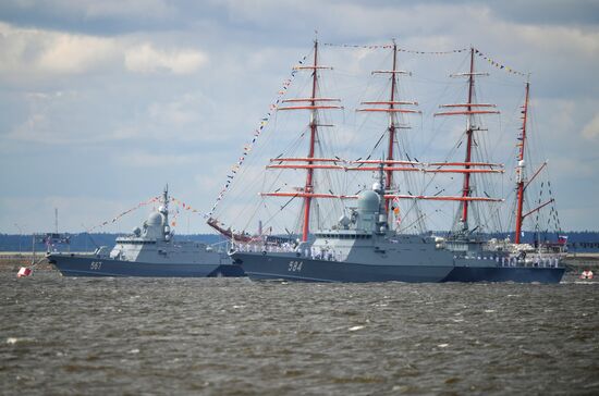 Russia Navy Day Parade Rehearsal