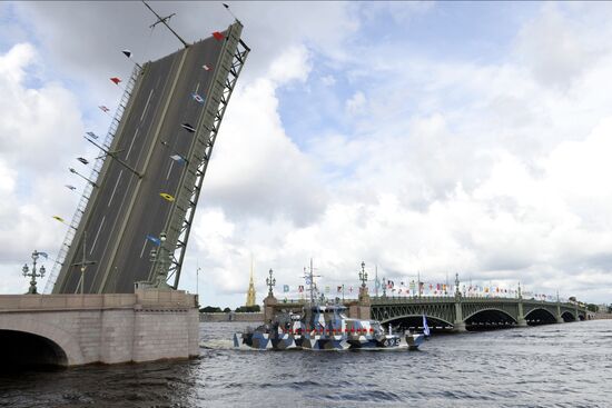 Russia Navy Day Parade Rehearsal