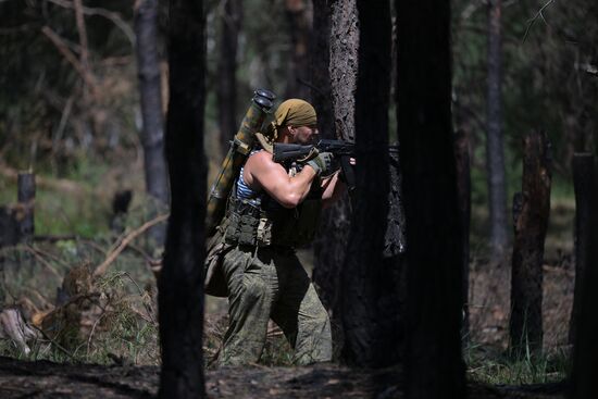 Russia Ukraine Military Operation Flamethrower Unit