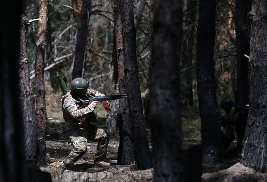 Russia Ukraine Military Operation Flamethrower Unit