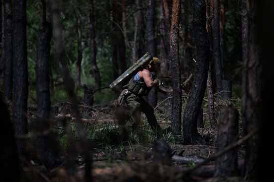 Russia Ukraine Military Operation Flamethrower Unit