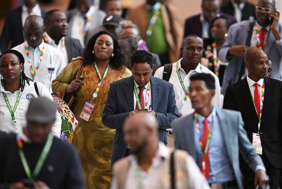 2nd Russia-Africa Summit. Guests ahead of the plenary session