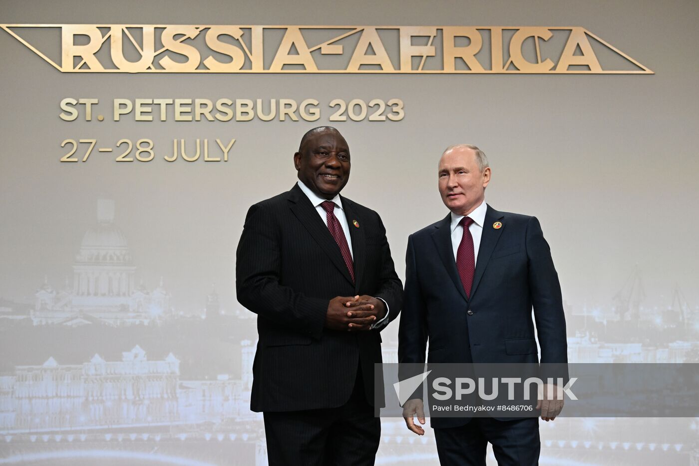 Russia Putin Africa Summit Welcome Ceremony