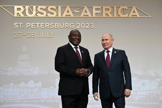 Russia Putin Africa Summit Welcome Ceremony