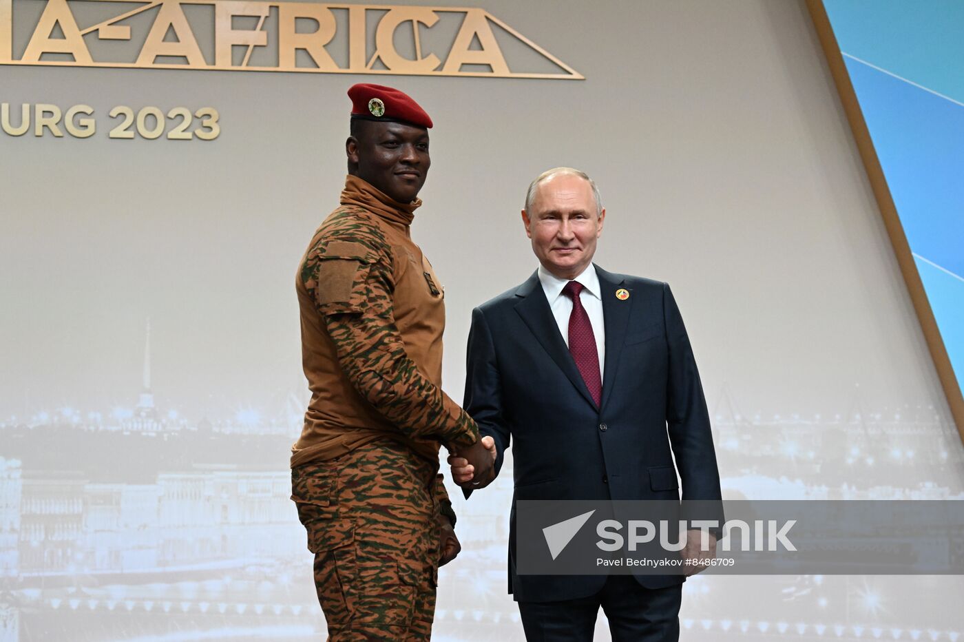 Russia Putin Africa Summit Welcome Ceremony